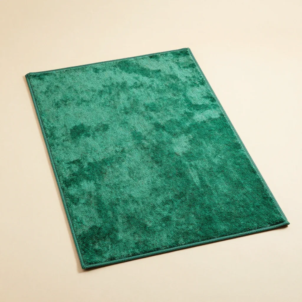 A solid recycled-PET rug on a pale background